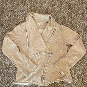 Moto zip-up sweater size large
